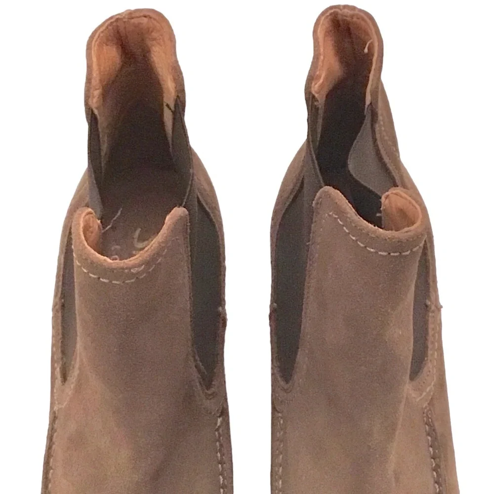 Shellys London ASHLEY Y2K Chelsea Ankle Boots Taupe Suede Pull-on Boot Size: 10